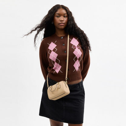 Coach Mini Rowan Crossbody Bag In Signature Leather Gold