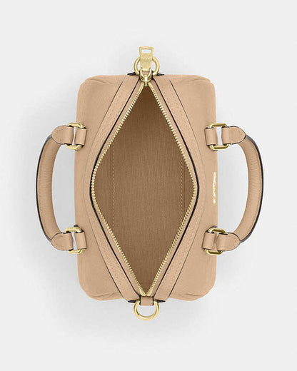 Mini Rowan Crossbody Bag In Signature Leather Pebbled Leather-Im-Oat Pebbled Leather-Im-Oat