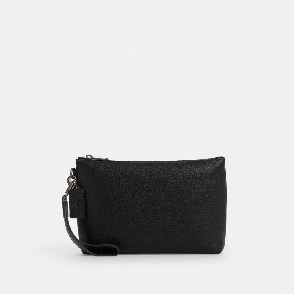 Coach Pouch Gunmetal Black