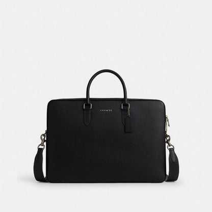 Coach Ethan Large Brief Gunmetal Black