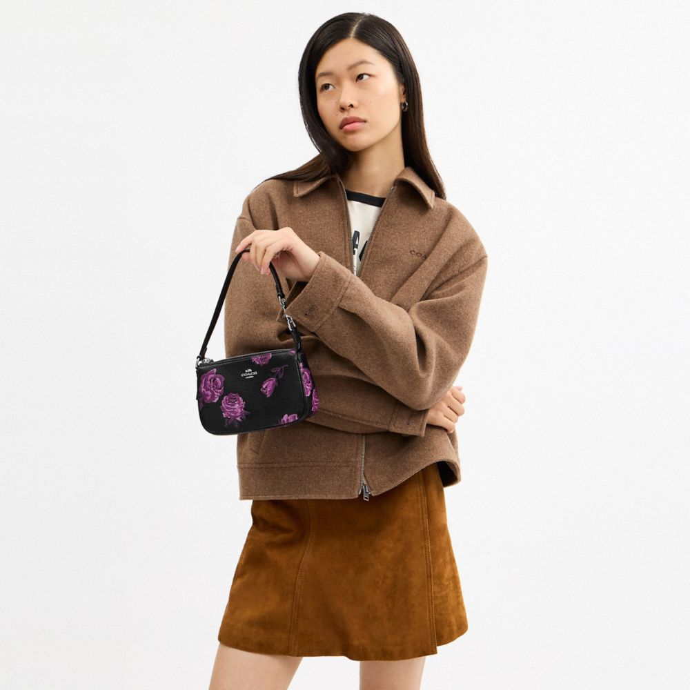 Coach Nolita 19 With Floral Print Sv Black Purple