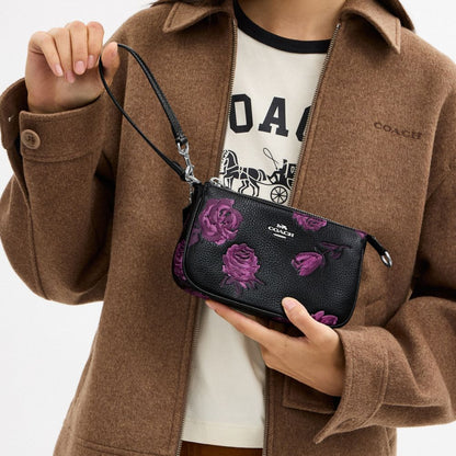 Coach Nolita 19 With Floral Print Sv Black Purple