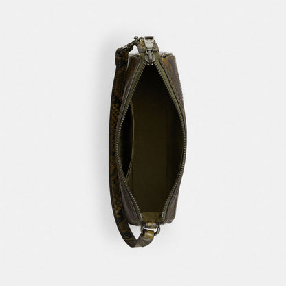 Coach Nolita 19 With Snake Print Gunmetal Olive Multi