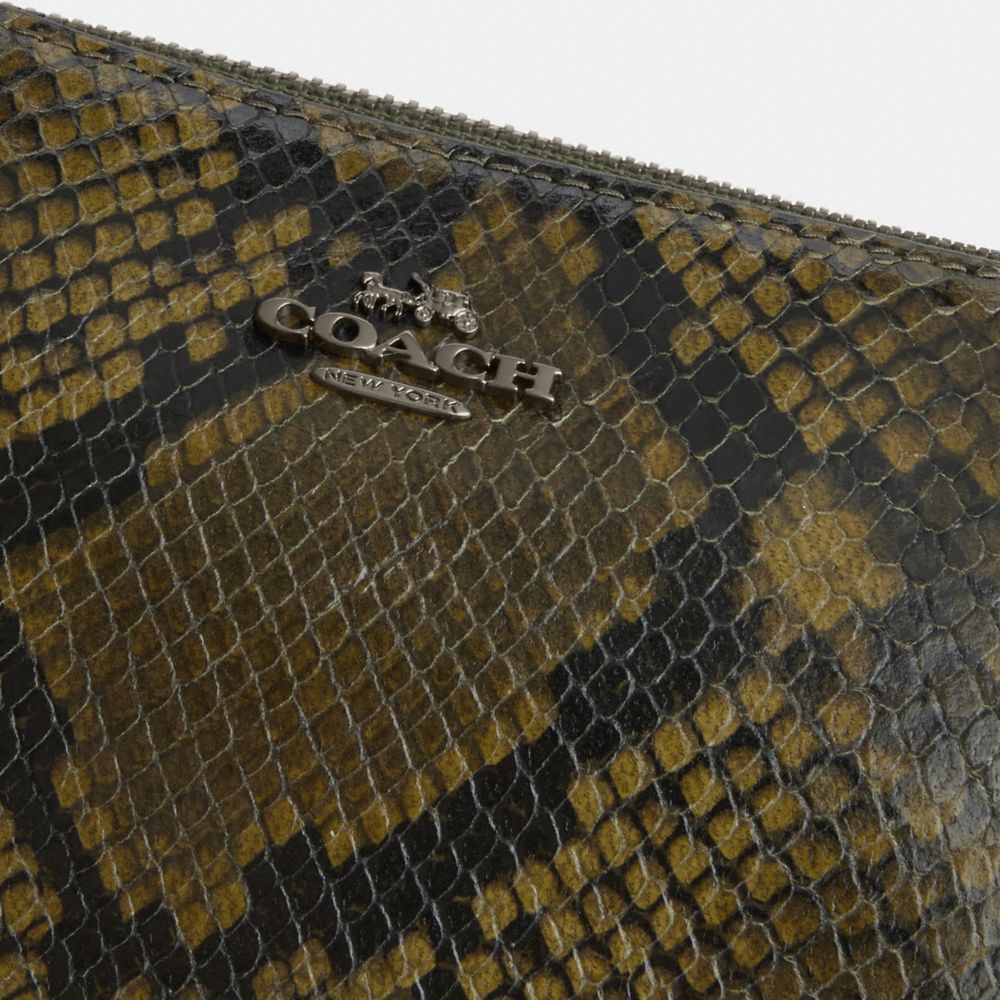 Coach Nolita 19 With Snake Print Gunmetal Olive Multi