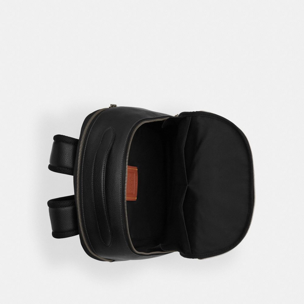 Coach Ethan Backpack In Signature Leather Gunmetal Black