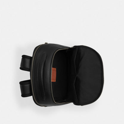 Coach Ethan Backpack In Signature Leather Gunmetal Black