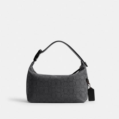 Coach Travel Kit With Speedclip In Signature Jacquard Black