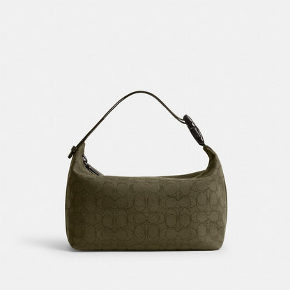 Coach Travel Kit With Speedclip In Signature Jacquard Olive Drab