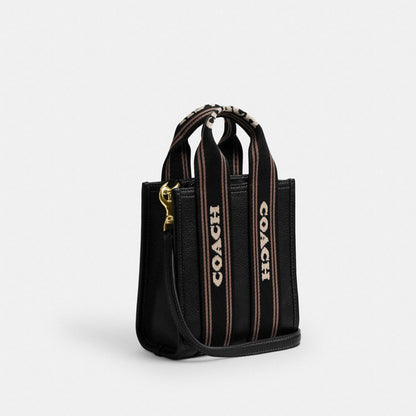 Coach Smith Mini Tote Bag Gold Black Multi