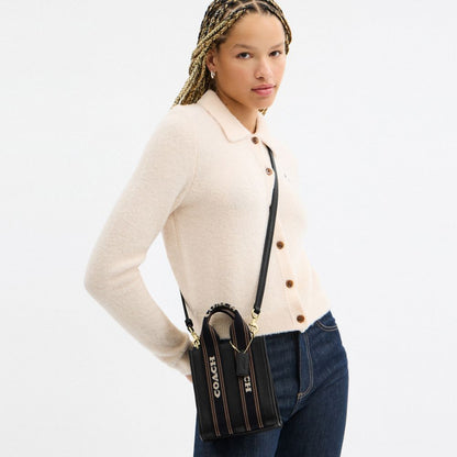 Coach Smith Mini Tote Bag Gold Black Multi