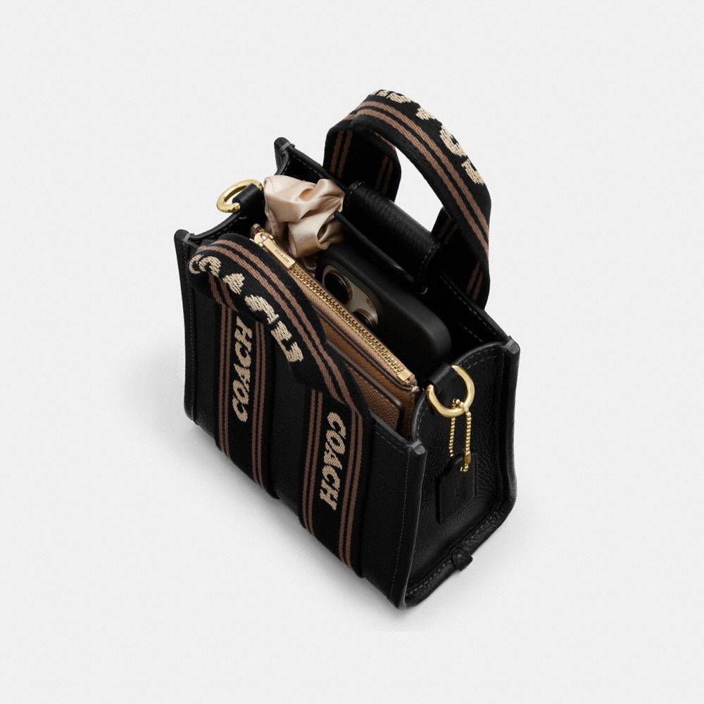 Coach Smith Mini Tote Bag Gold Black Multi