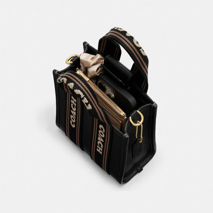 Coach Smith Mini Tote Bag Gold Black Multi