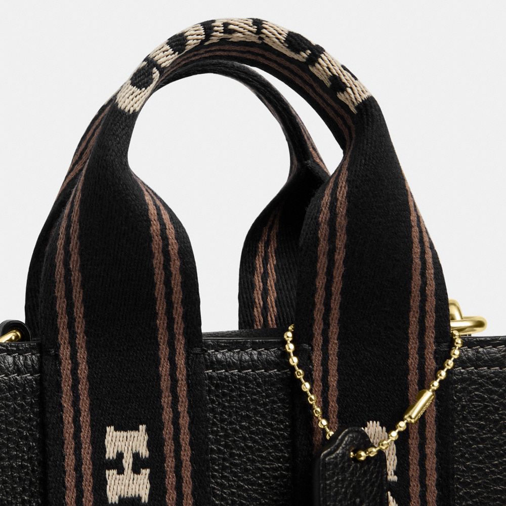 Coach Smith Mini Tote Bag Gold Black Multi