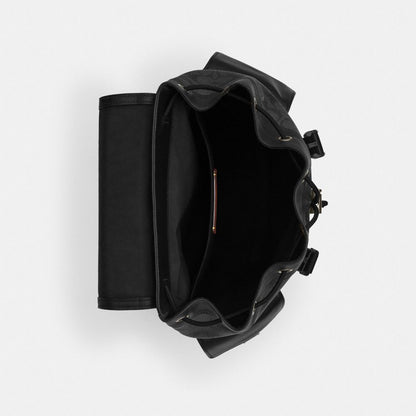 Coach Clark Backpack In Signature Canvas Gunmetal Charcoal Black