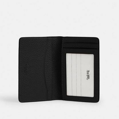 Id Card Wallet In Signature Leather Pebbled Leather-Black Pebbled Leather-Black