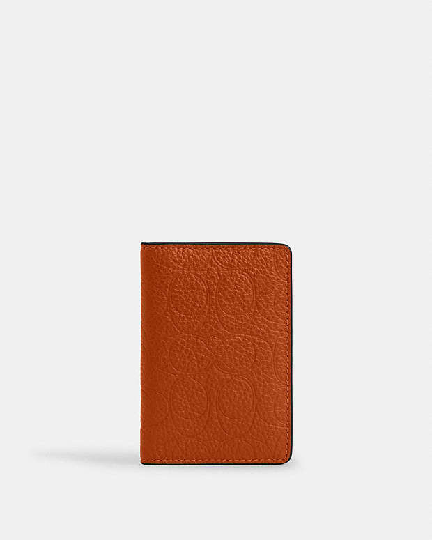 Id Card Wallet In Signature Leather Pebbled Leather-Toffee Pebbled Leather-Toffee