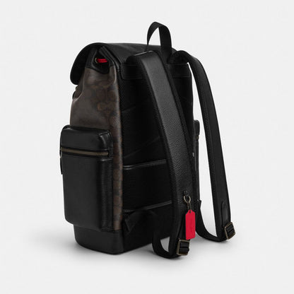 Coach Sprint Backpack In Signature Canvas Gunmetal