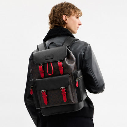 Coach Sprint Backpack In Signature Canvas Gunmetal