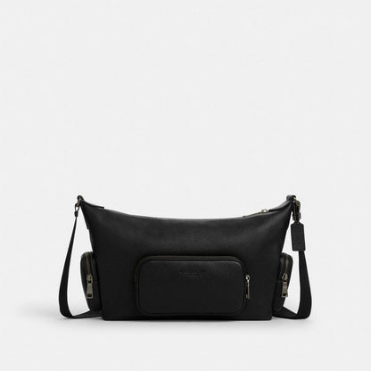 Coach Finn Crossbody Bag With Pockets Gunmetal Black