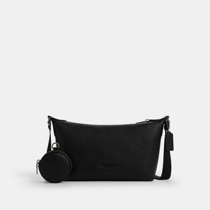 Coach Small Finn Crossbody Bag With Pouch Gunmetal Black