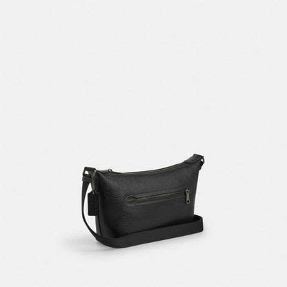 Coach Small Finn Crossbody Bag With Pouch Gunmetal Black