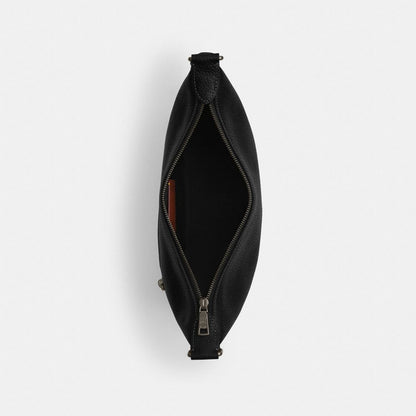 Coach Small Finn Crossbody Bag With Pouch Gunmetal Black