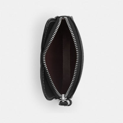 Coach Cat Coin Case Silver