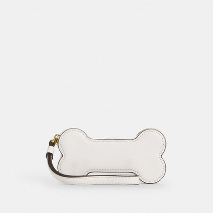 Coach Bone Coin Case Gold Chalk