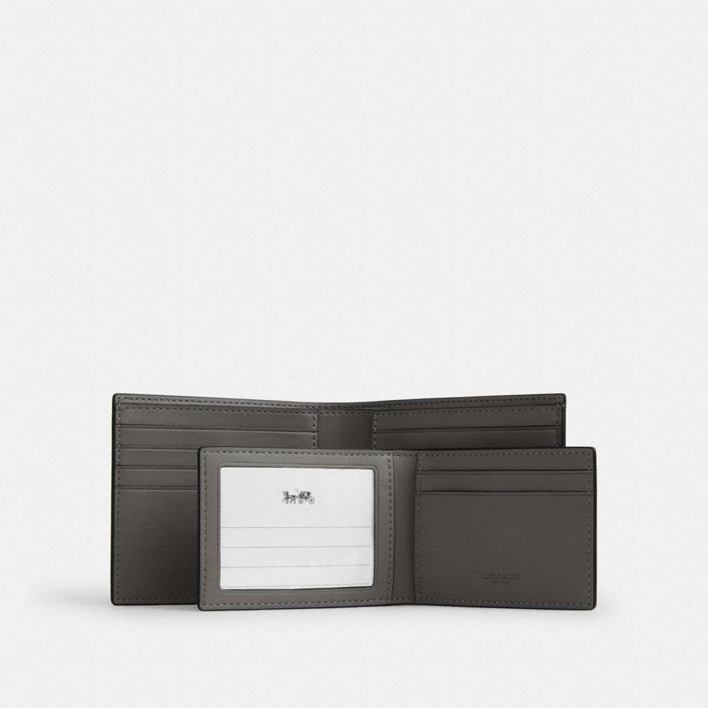 Coach 3 In 1 Wallet In Signature Canvas With Patches Grey Multi.