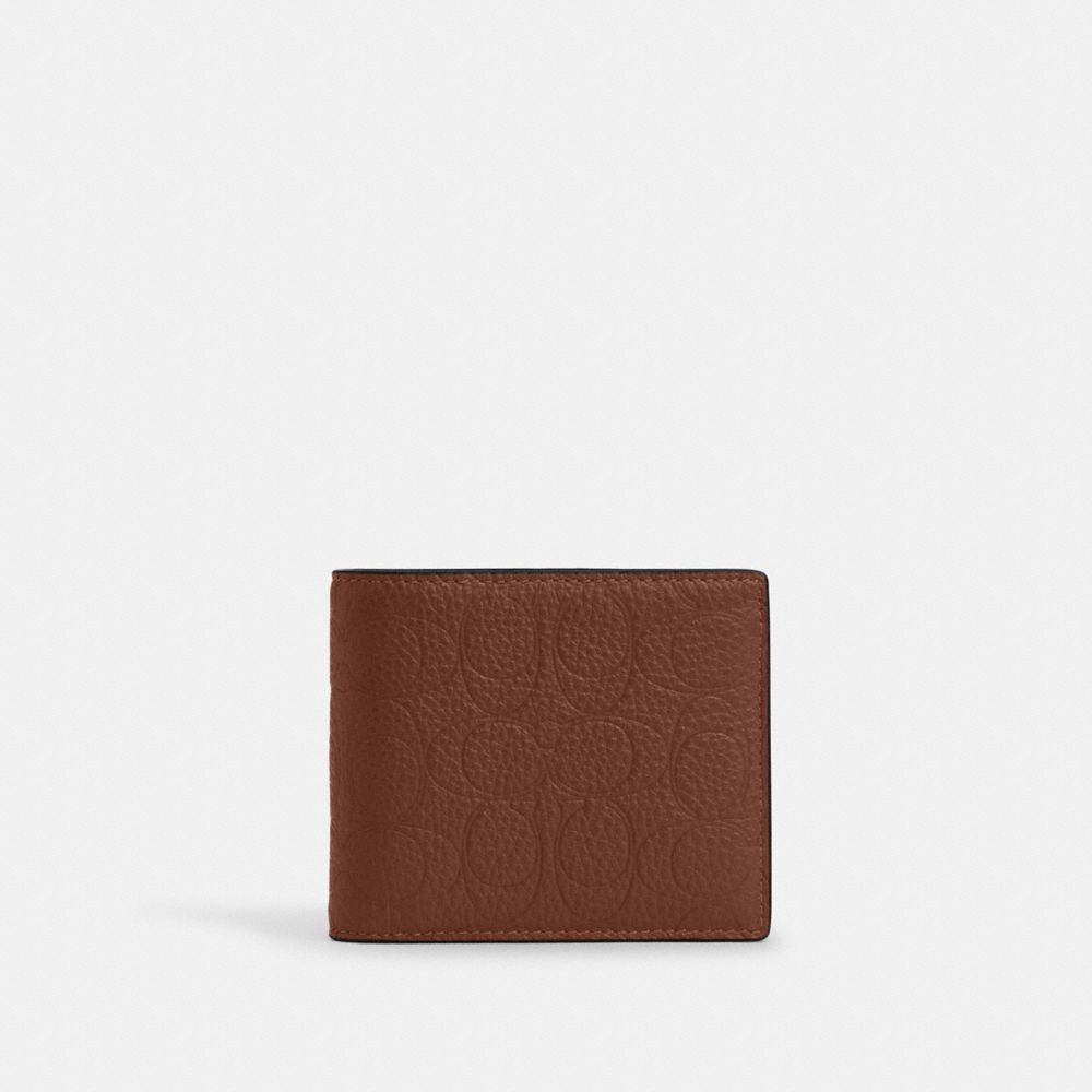 Coach 3 In 1 Wallet In Signature Leather Vintage Brown