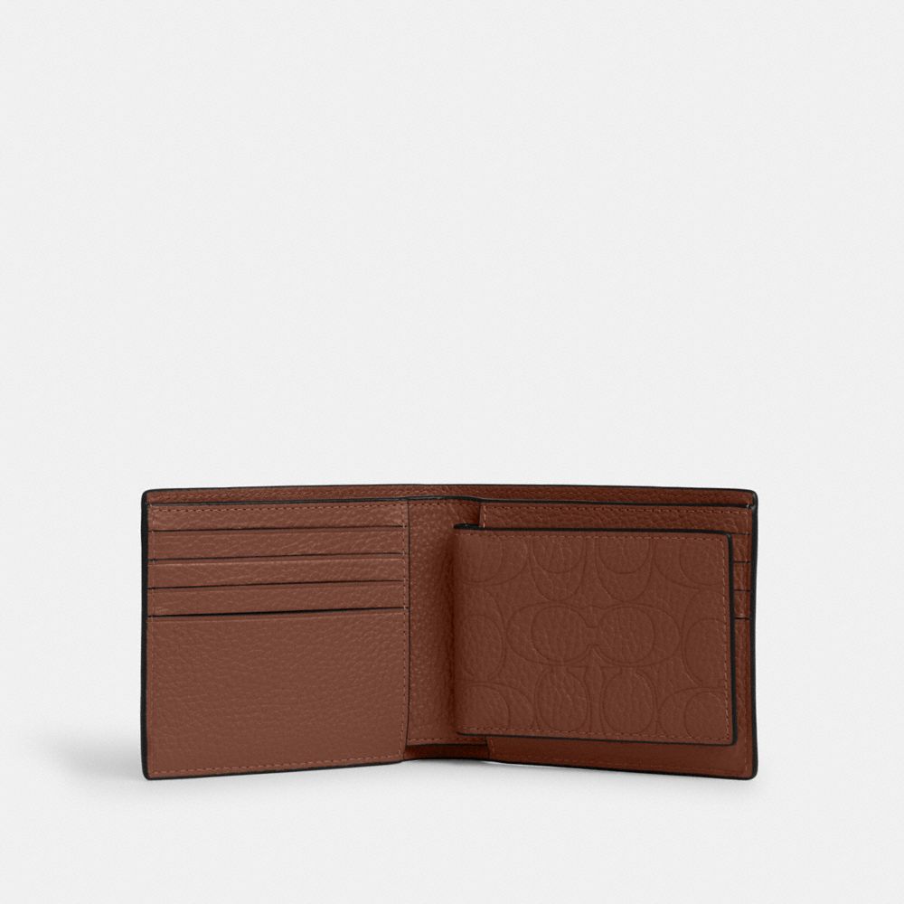 Coach 3 In 1 Wallet In Signature Leather Vintage Brown