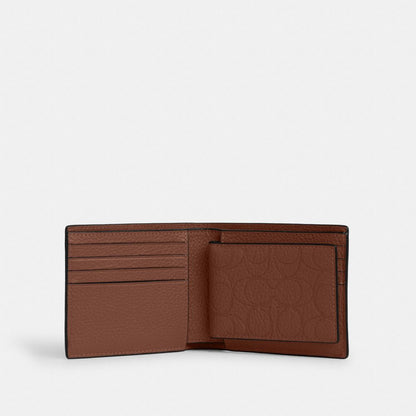 Coach 3-In-1 Wallet In Signature Leather Vintage Brown