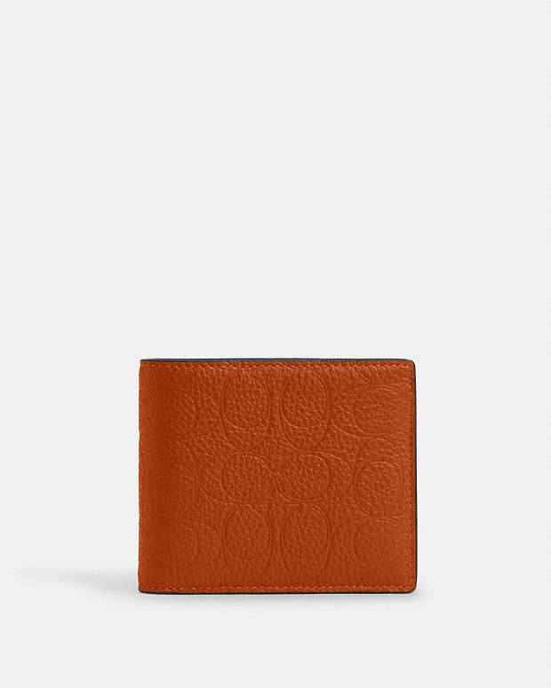 3 In 1 Wallet In Signature Leather Pebbled Leather-Qb-Toffee Pebbled Leather-Qb-Toffee