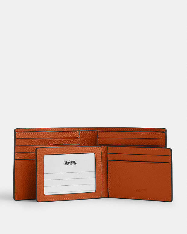 3 In 1 Wallet In Signature Leather Pebbled Leather-Qb-Toffee Pebbled Leather-Qb-Toffee