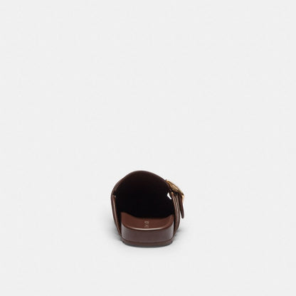 Coach Archival Buckle Clog In Signature Jacquard Oak Maple