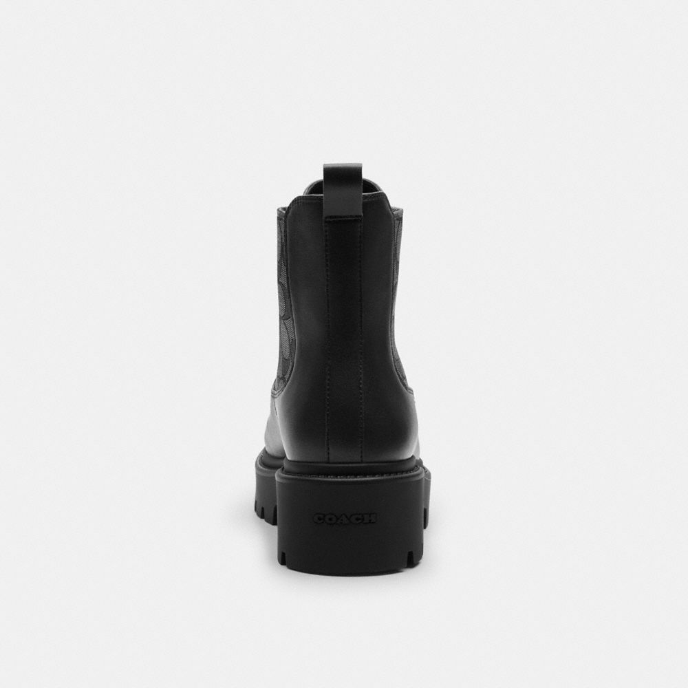 Coach Lucy Chelsea Boot With Signature Polyester Black