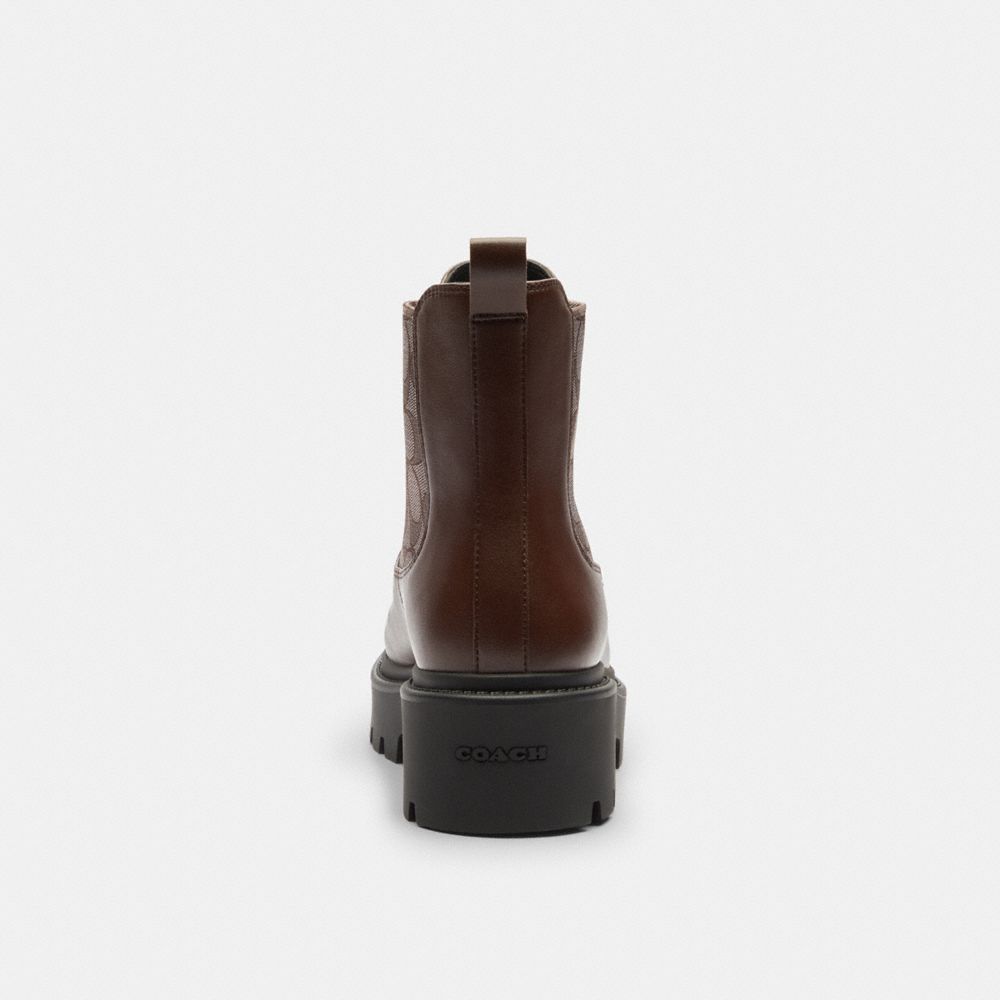 Coach Lucy Chelsea Boot With Signature Polyester Maple