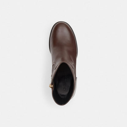 Coach Block Heel Boot Maple