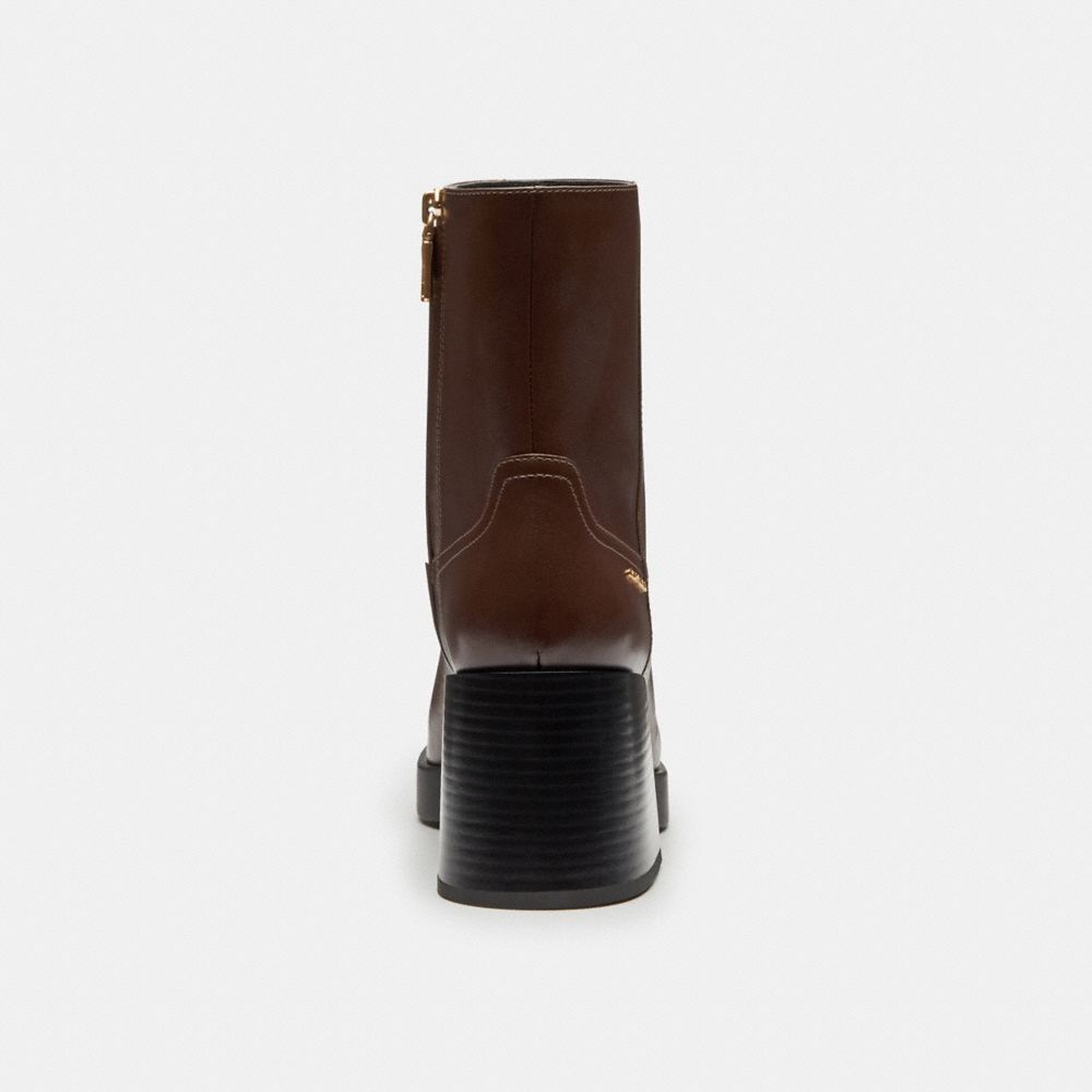 Coach Block Heel Boot Maple