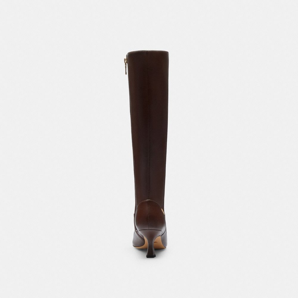 Coach Kitten Heel Tall Boot Maple