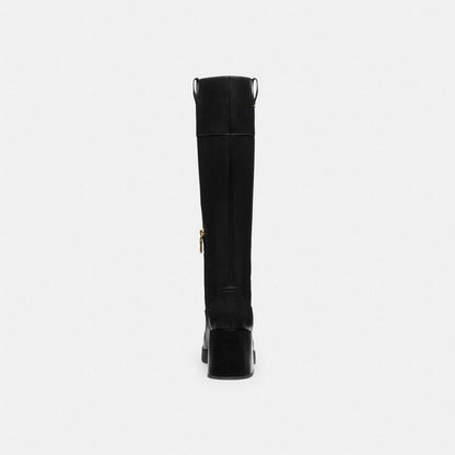 Coach Block Heel Tall Boot Black