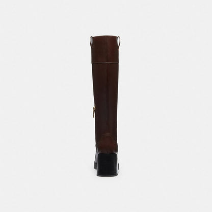 Coach Block Heel Tall Boot Maple