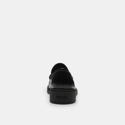 Coach Square Toe Loafer Black