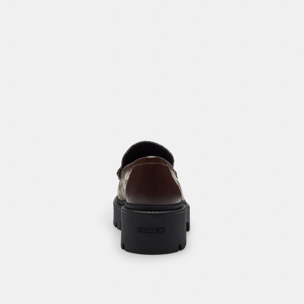Coach Lucy Loafer In Signature Jacquard Oak Maple