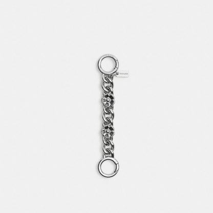 Coach Tea Rose Strap Extender Silver Silver