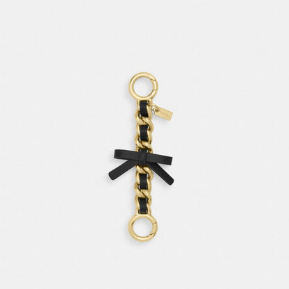 Coach Bow Strap Extender Gold Gold Black