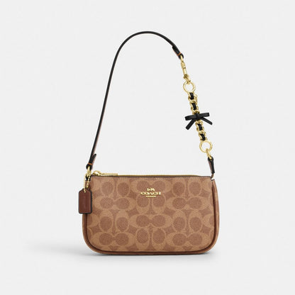 Coach Bow Strap Extender Gold Gold Black