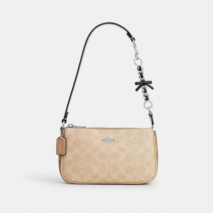 Coach Bow Strap Extender Silver Silver Black
