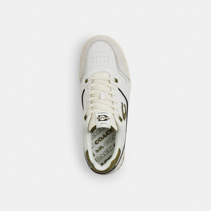 Men's Coach Soho Sneaker Olive Optic White