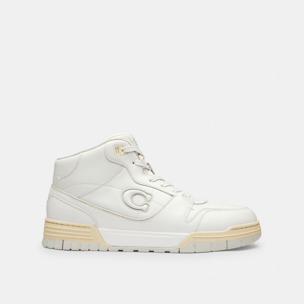 Men's Coach Soho Mid Top Sneaker Optic White
